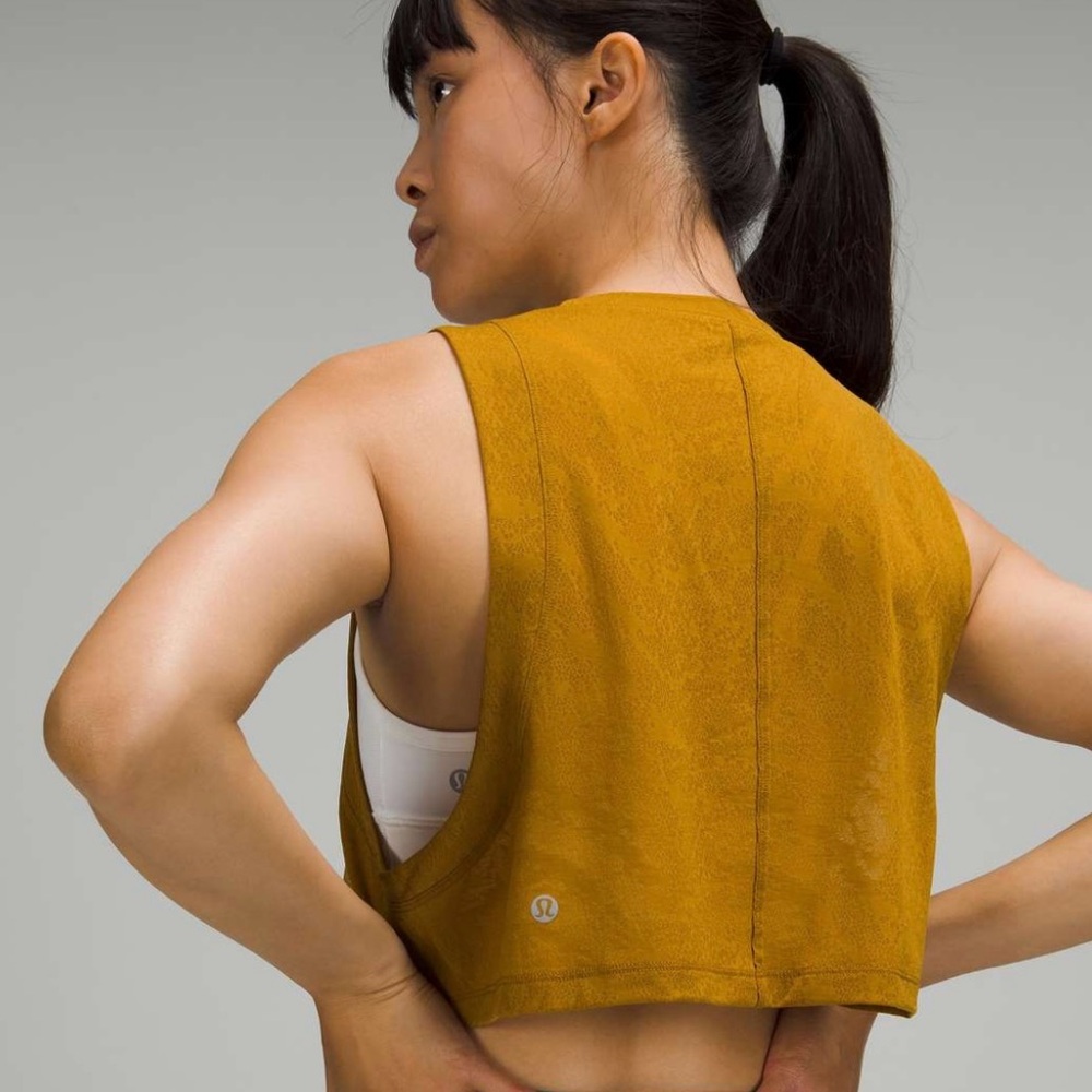 lululemon Mustard Crop Top